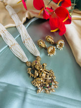 Load image into Gallery viewer, Ganesha Pearl long Premium Necklace set
