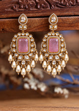 Load image into Gallery viewer, Multiple colors-Tayani 22k gold plated Doublet Pearl Dangling earrings
