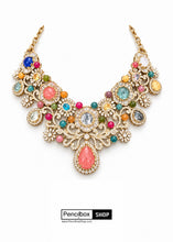 Load image into Gallery viewer, Sabya Multicolor Floral Gemstone Necklace Set Masterpiece
