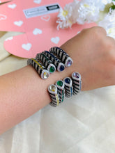 Load image into Gallery viewer, Enamel Baguette Stone Premium openable Kada
