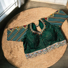 Load image into Gallery viewer, 42-46 Green Sequins Embroidery Premium  Heavy Blouse
