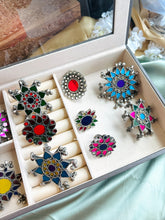 Load image into Gallery viewer, Afghani Real Mirror Adjustable ghungroo Ring
