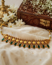 Load image into Gallery viewer, Palakka Onam Special Temple Choker Necklace set

