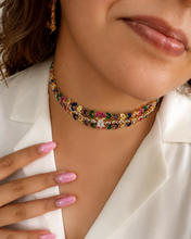 Load image into Gallery viewer, Multicolor Premium Colored gold choker Necklace set
