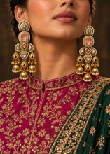 Load image into Gallery viewer, More colors - German silver Kashmiri Silver replica Pachi Dangling earrings
