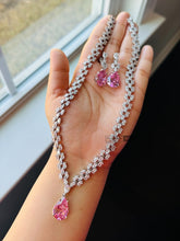 Load image into Gallery viewer, Premium Solitaire american diamond necklace set
