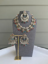 Load image into Gallery viewer, Mirror Beads necklace set with maangtikka
