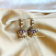 Load image into Gallery viewer, Multiple colors-Tayani 22k gold plated jhumki earrings
