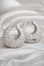 Load image into Gallery viewer, Evergreen Premium Solitaire Lookalike American Diamond Cz Hoops
