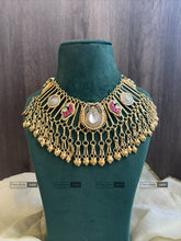 Load image into Gallery viewer, Afghani German silver Golden pachi Kundan Ghungroo Navratri Necklace
