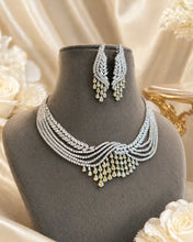 Load image into Gallery viewer, Yellow Citrine Solitaire Tassel Real Looking Premium Necklace set
