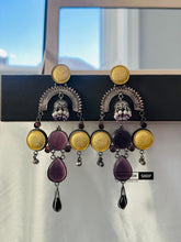 Load image into Gallery viewer, German silver Dangling long jhumka Earrings
