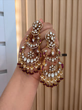 Load image into Gallery viewer, Ruby Moissanite Premium Peacock Dangler Earrings
