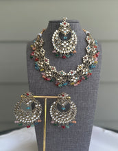 Load image into Gallery viewer, Mirror Beads necklace set with maangtikka
