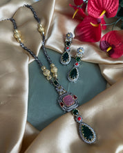 Load image into Gallery viewer, Sabya Replica Long Multicolor necklace set

