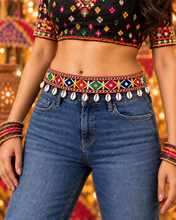 Load image into Gallery viewer, Kutch work Embroidery Patch adjustable waist belt
