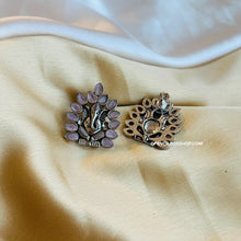 Load image into Gallery viewer, German silver Cute Small Ganesha stud earrings
