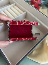 Load image into Gallery viewer, Handmade Mirror Openable  adjustable Cuff Bandhej Fabric bangle Kada
