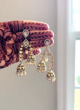 Load image into Gallery viewer, Tayani Premium Double jhumka Dangling Earrings
