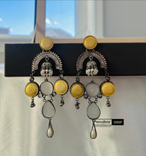 Load image into Gallery viewer, German silver Dangling long jhumka Earrings

