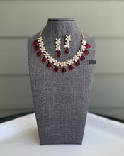 Load image into Gallery viewer, 22k gold plated Tayani delicate Flower  Necklace set

