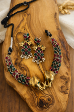 Load image into Gallery viewer, German silver Golden Elephant Hasli Necklace set

