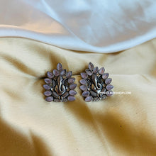 Load image into Gallery viewer, German silver Cute Small Ganesha stud earrings
