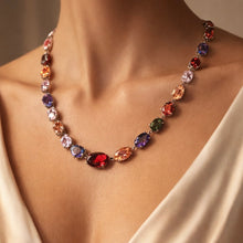 Load image into Gallery viewer, Multicolor Solitaire Premium Necklace set
