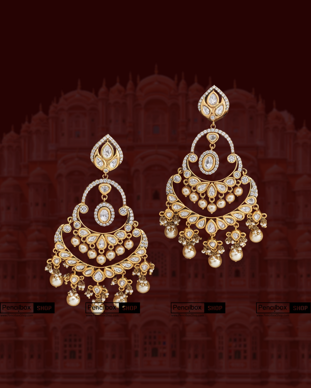 Nayka Premium Gold Plated Drop Dangling Earrings