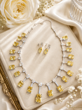 Load image into Gallery viewer, Solitaire Tassel Real Looking Premium Necklace set
