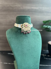 Load image into Gallery viewer, Tayani Ruby White Pearl Choker necklace set
