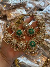 Load image into Gallery viewer, Moissanite Sunheri Kundan Gold Plated Necklace set
