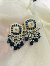 Load image into Gallery viewer, Kundan Polki Pearl Jhumka earrings
