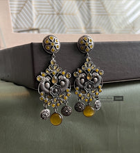 Load image into Gallery viewer, Peacock German silver earrings
