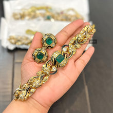 Load image into Gallery viewer, Kareena Kapoor Enamel Moissanite Choker Necklace set
