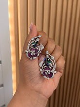 Load image into Gallery viewer, Solitaire Floral Butterfly Showstopper Premium Stud Earrings
