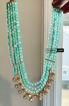 Load image into Gallery viewer, Jade Layered Gold Plated Long Mala Premium Tayani Necklace
