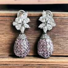 Load image into Gallery viewer, American diamond Invisible Drop designer Earrings
