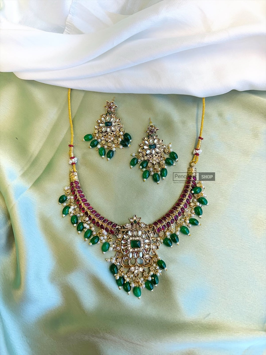 Premium Kemp Stone celebrity Inspired necklace set