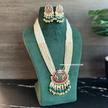 Load image into Gallery viewer, Exclusive Pachi Kundan Designer Premium Long Pearl necklace set
