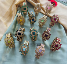 Load image into Gallery viewer, Polki Stone Adjustable statement Bracelet
