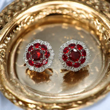 Load image into Gallery viewer, American Diamond Silver Big Stud Earrings
