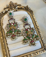 Load image into Gallery viewer, Moissanite Premium Peacock Dangler Earrings
