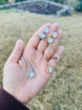 Load image into Gallery viewer, Valentine Premium Solitaire american diamond Pendant necklace set
