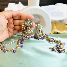 Load image into Gallery viewer, Mirror Jhumka Set with Sahara
