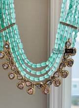 Load image into Gallery viewer, Jade Layered Gold Plated Long Mala Premium Tayani Necklace
