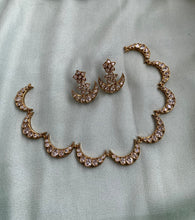 Load image into Gallery viewer, Dainty White Premium Golden Necklace set
