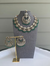 Load image into Gallery viewer, Mirror Beads necklace set with maangtikka
