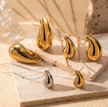 Load image into Gallery viewer, 18k gold plated  waterdrop stainless steel stud earrings IDW
