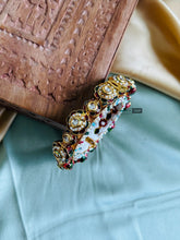 Load image into Gallery viewer, Meenakari Jadau Kundan Rajasthani Openable Single Bangle
